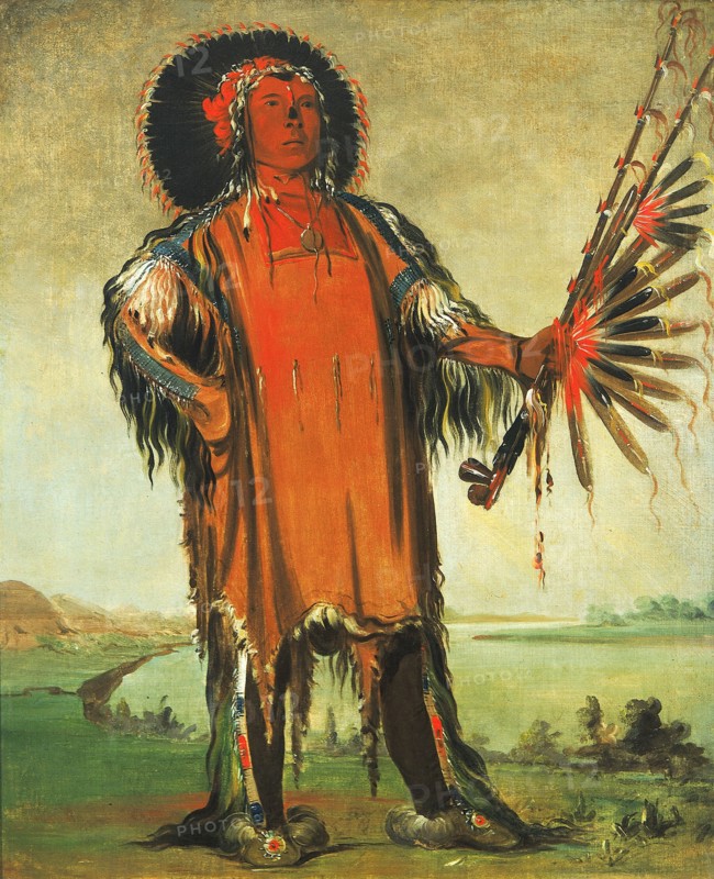 Ha-na-tá-nu-maúk, Wolf Chief, Head Chief of the Tribe, 1832.