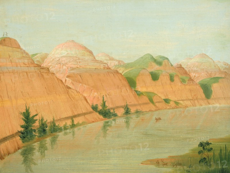 Magnificent Clay Bluffs, 1800 Miles above St. Louis, 1832.