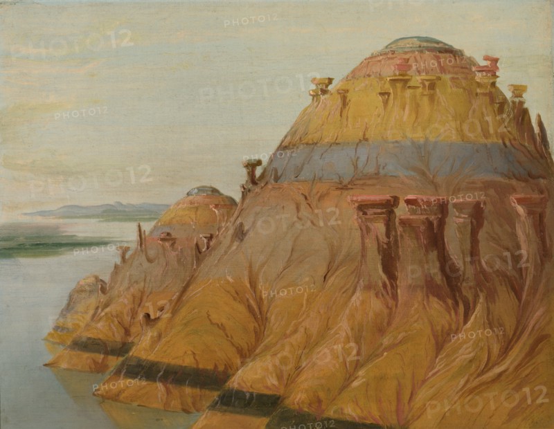 Picturesque Clay Bluff, 1700 Miles above St. Louis, 1832.