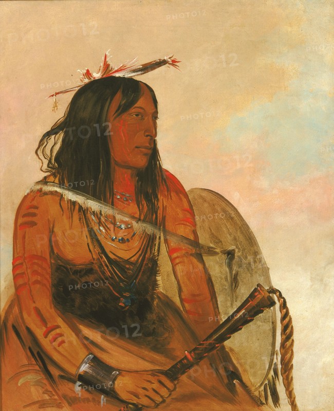 Ish-a-ró-yeh, He Who Carries a Wolf, a Distinguished Brave, 1834.