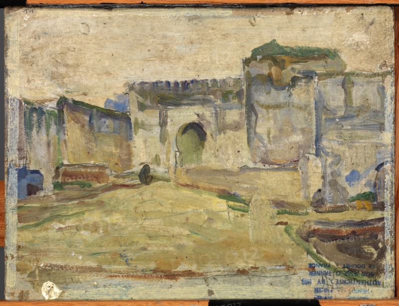 Street Scene, Tangier (Crenelated Architecture), ca. 1910.