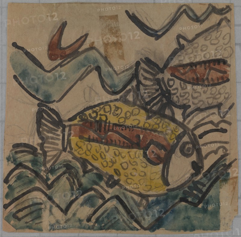 Fish Design for a Ceramic Plate, ca. 1930-1939.