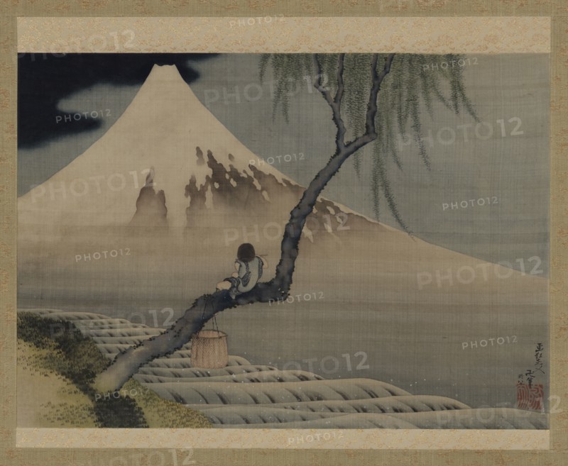 Boy Viewing Mount Fuji, 1839. Possibly by Katsushika Hokusai.