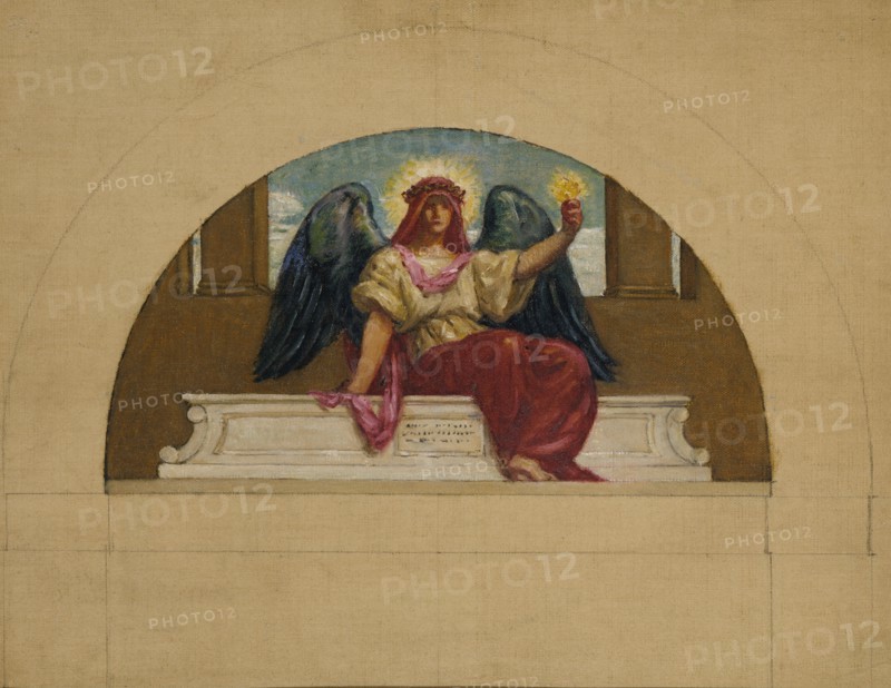 Sketch for the Mural at Oberlin College, "The Spirit of Self-Sacrificing Love", ca. 1914.
