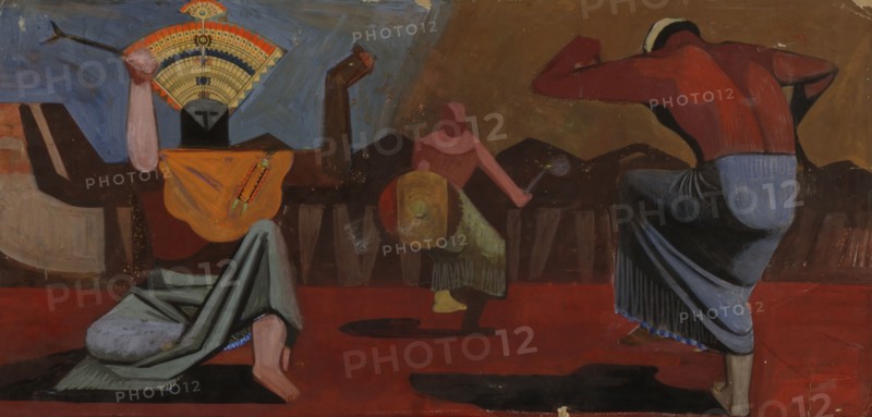 Sketch for Indian Dancers, ca. 1933-1943.