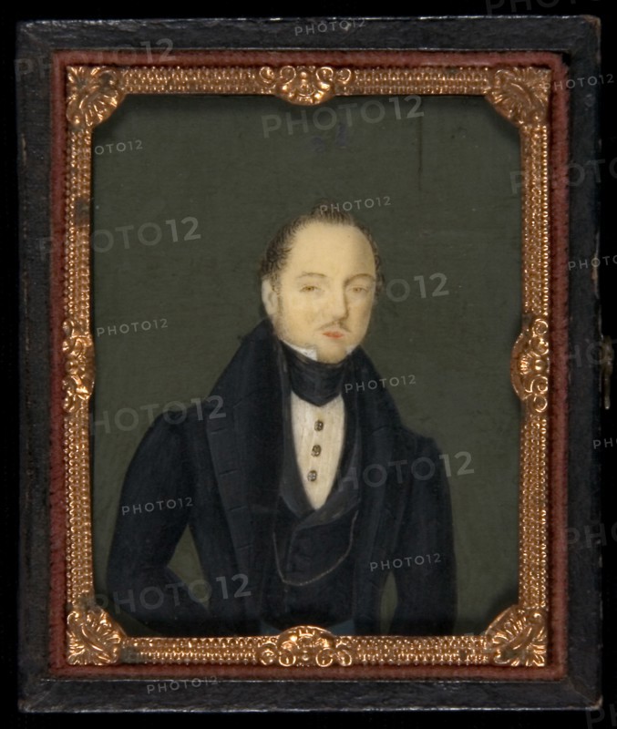 Caballero desconocido con bigote, 19th century. [Unknown gentleman with moustache].