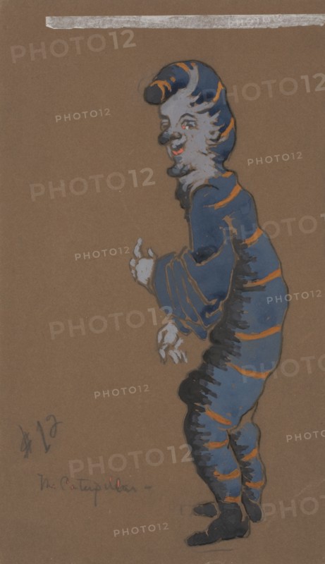 Caterpillar (costume design for Alice-in-Wonderland, 1915).