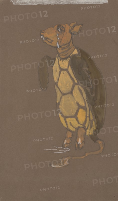 Mock Turtle (costume design for Alice-in-Wonderland, 1915).