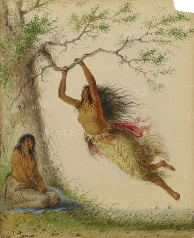 Indian Girls Swinging, 1860.