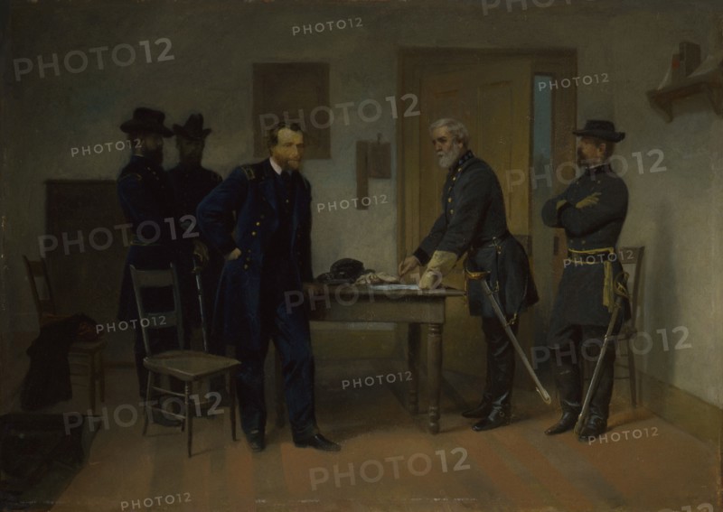Lee Surrendering to Grant at Appomattox, ca. 1870.