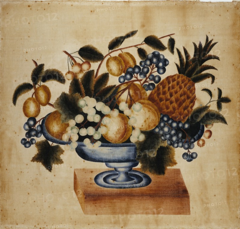 Still Life, ca. 1830-1848. Attributed to Elizabeth W. Capron.