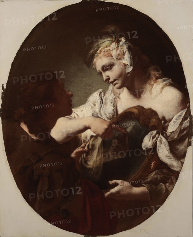 The Magic Mirror, early 18th century? Attributed to Giovanni Battista Piazzetta.