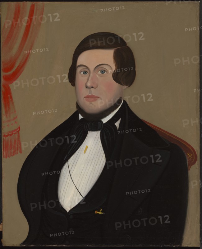 Man with Gold Pencil, ca. 1850. Attributed to Prior-Hamblen School.