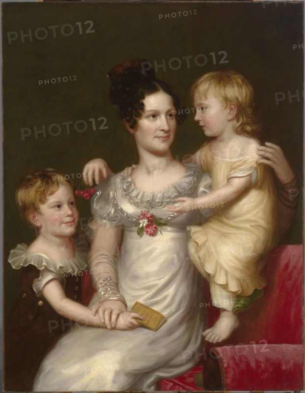 Sarah Weston Seaton with her Children Augustine and Julia, c. 1815.