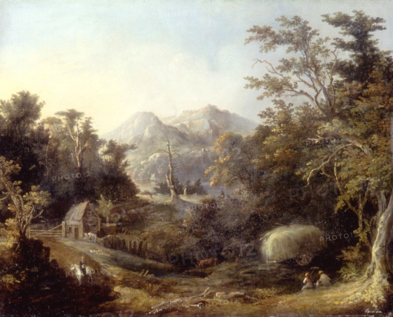 Landscape with Farm and Mountains, 1832.