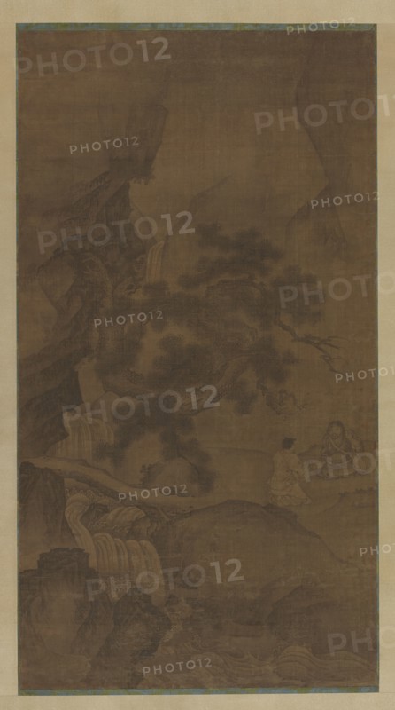 Discussing the Dao in the Shade of Pines, 14th century. By a follower of Yan Hui. Formerly attributed to Liu Songnian.