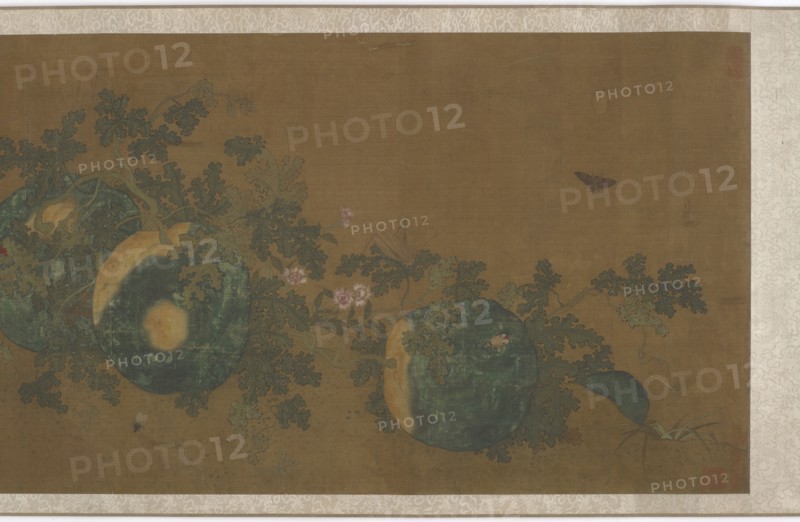 Melon vines, flowers, and insects, 1368-1644. Formerly attributed to Ma Yuan.