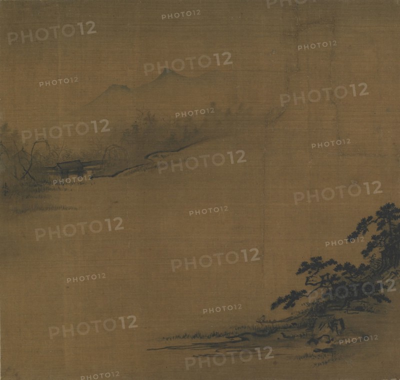 River Landscape in Mist, 14th century. Formerly attributed to Yan Ciping.