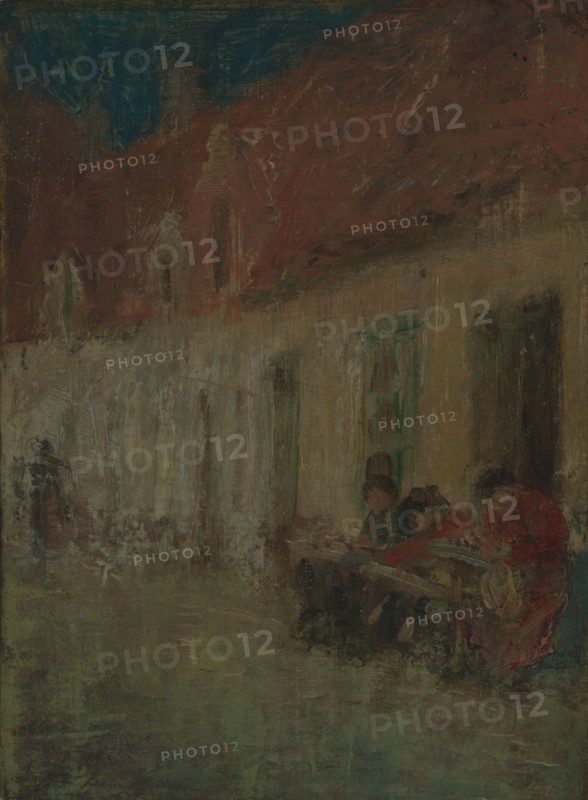 Lace Makers, Bruges, 1912.