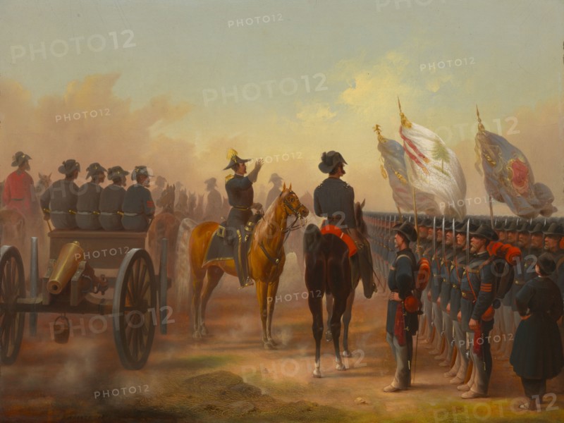 Review of Rhode Island and Maine Troops, 1861.
