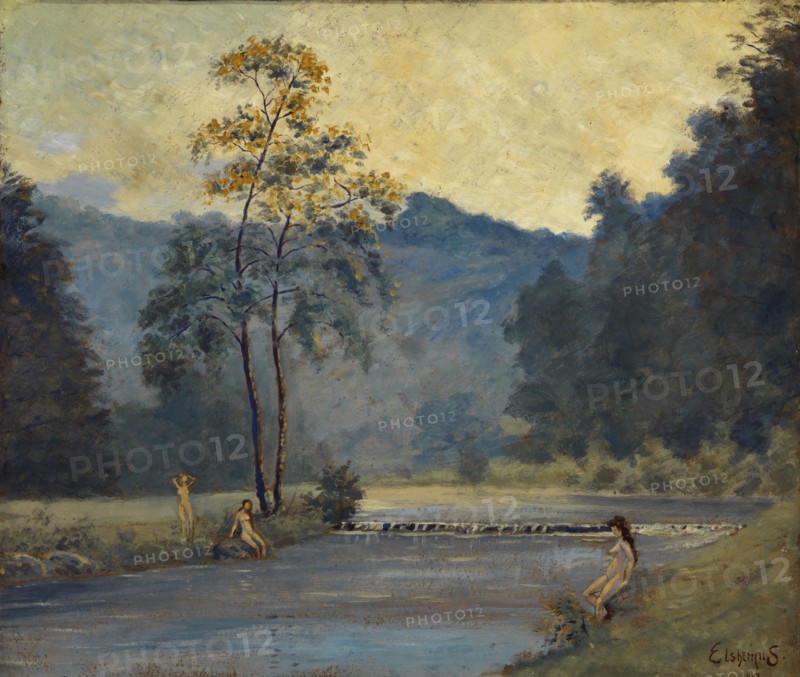 Three Girls and River, 1907.