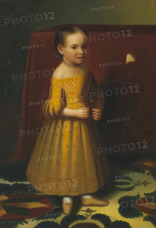 Portrait of a Young Girl with Rose and Butterfly, ca. 1838.