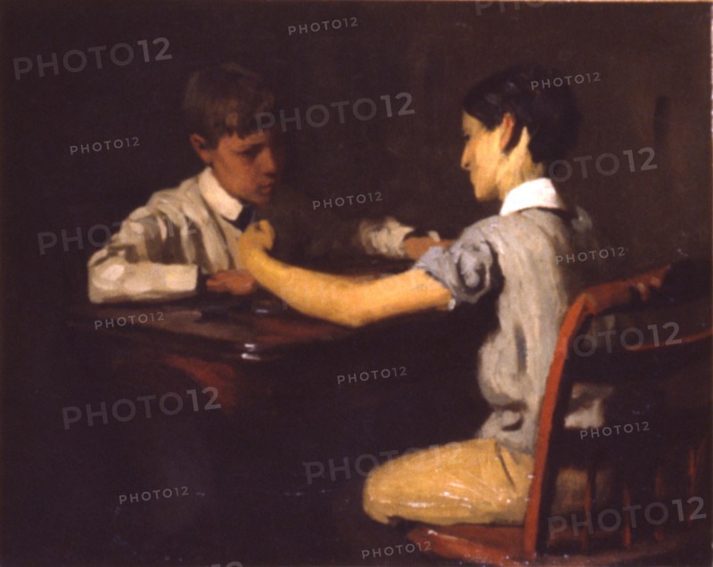 Checker Players, ca. 1895.