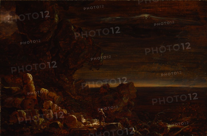 The Pilgrim of the World at the End of His Journey (study for the series, The Cross and the World), ca. 1847.
