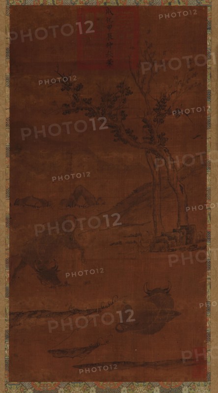 River Landscape: Two Water Buffaloes and a Napping Herd-boy, 1368-1644.