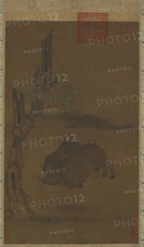 Two Fighting Water Buffaloes, 13th-14th century.