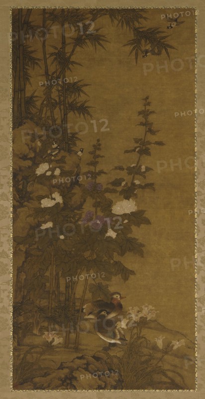 Hollyhocks and Ducks, 16th century.