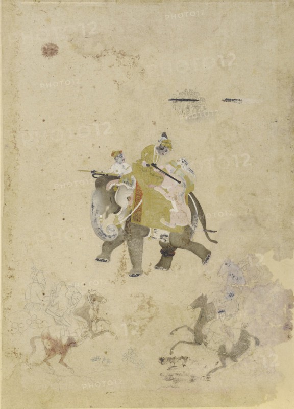Tiger hunting, 18th century.