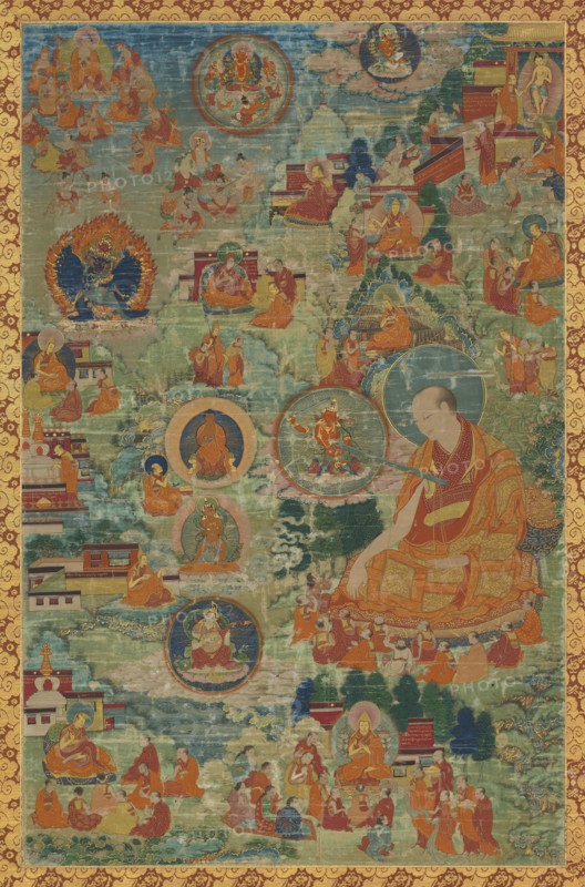 Tsong-kha-pa and scenes from his life, 18th century?.