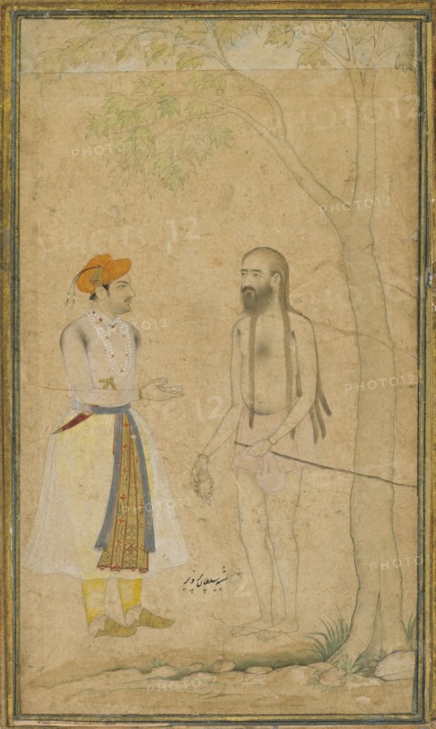The Mughal Prince Parvez and a Holy Man, ca. 1610.