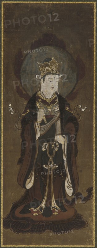 One of the twelve deva: Taishaku-ten (Indra), late 15th-early 16th century.