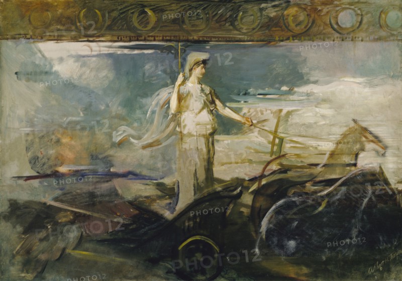 Minerva in a Chariot, ca. 1894.