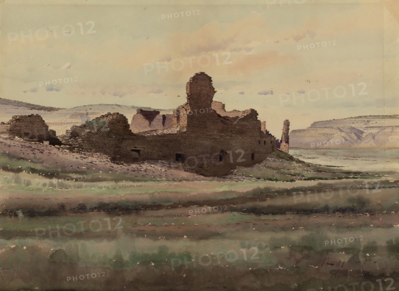 Pueblo Bonito Ruin, Chaco Canyon, New Mexico, 1888.