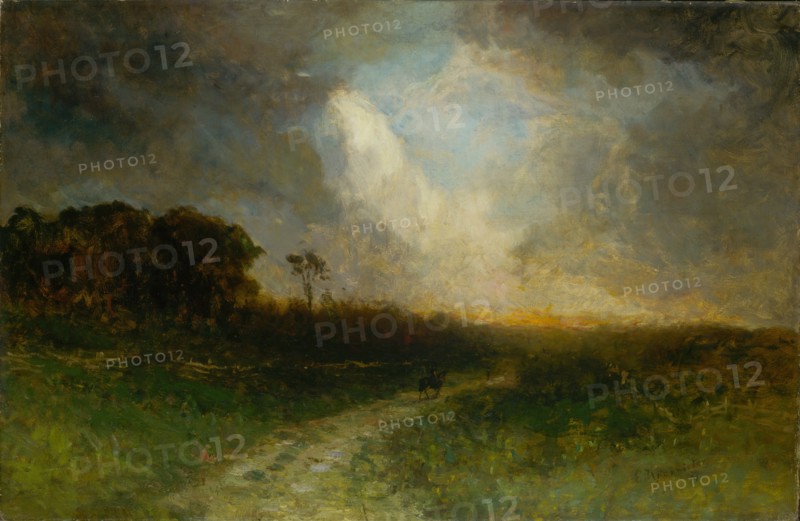 Untitled (landscape, man on horse), 1884.