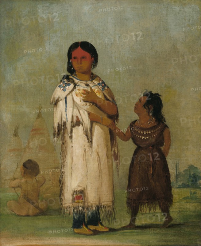 Assiniboin Woman and Child, 1832.