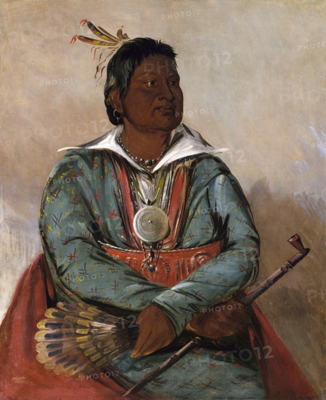 Mó-sho-la-túb-bee, He Who Puts Out and Kills, Chief of the Tribe, 1834.