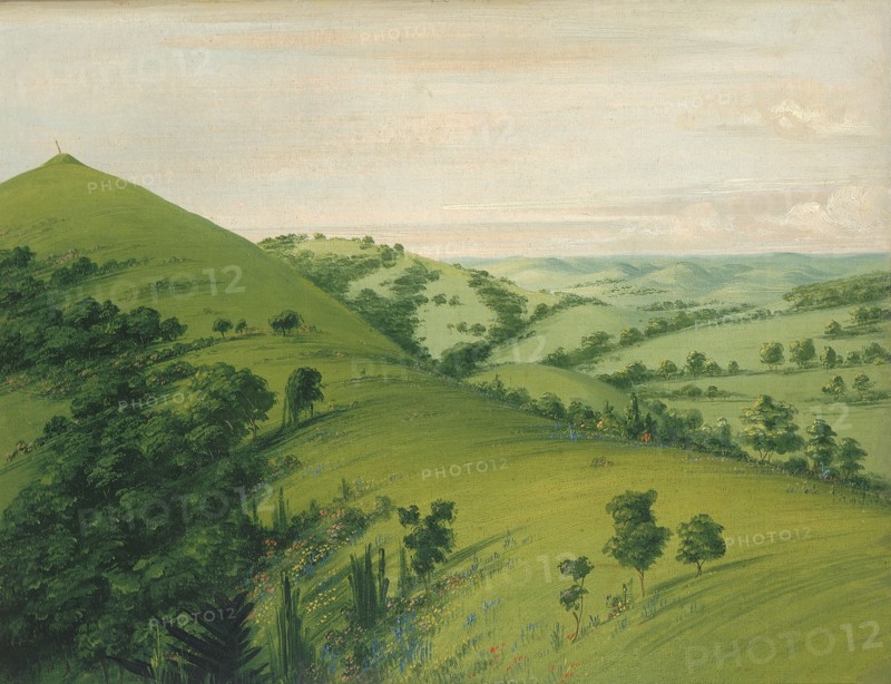 Blackbird's Grave, a Back View, Prairies Enameled with Flowers, 1832.