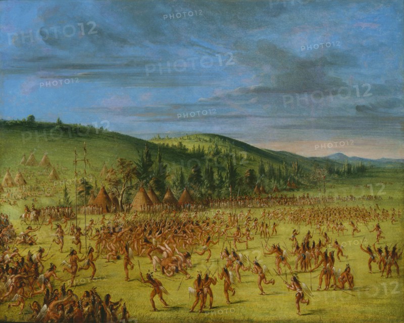 Ball-play of the Choctaw--Ball Up, 1846-1850.
