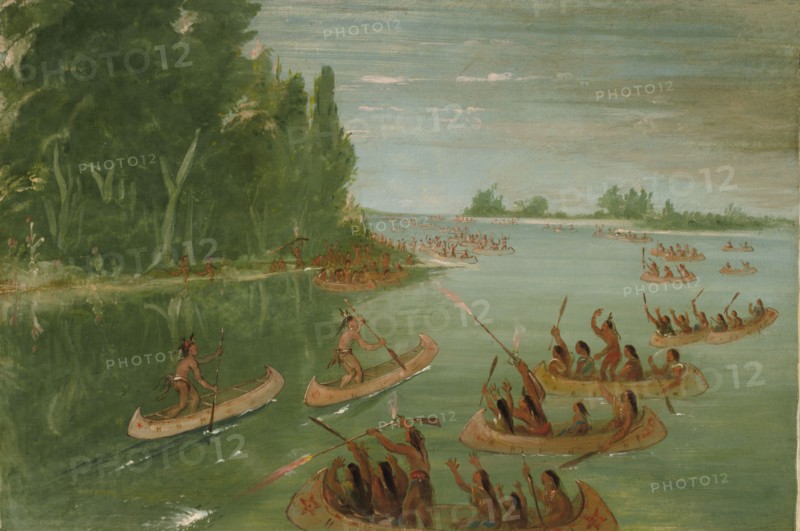Canoe Race Near Sault Ste. Marie, 1836-1837.