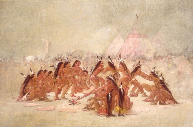 Pipe Dance, Assiniboine, 1835-1837.