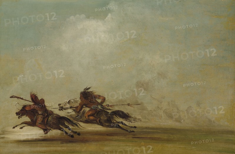 Comanche Warrior Lancing an Osage, at Full Speed, 1837-1839.