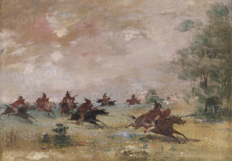 Comanche War Party, Mounted on Wild Horses, 1834-1837.