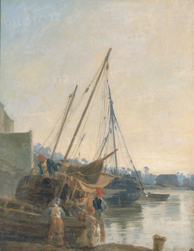 Marine, ca. 1802-1828. Formerly attributed to Richard Parkes Bonington (1801/02-1828).