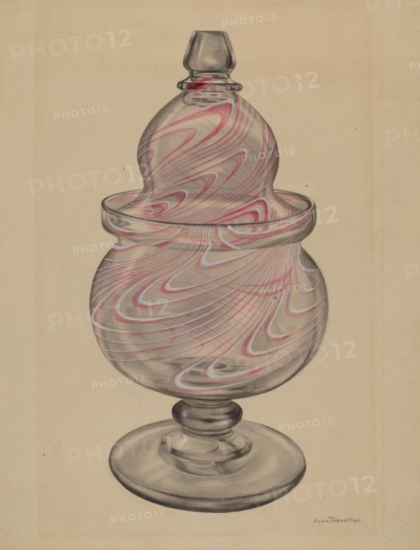 Sugar Bowl with Cover, c. 1936.