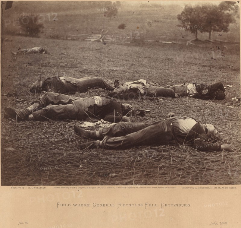 Field Where General Reynolds Fell, Gettysburg, July 5, 1863, July 5, 1863.
