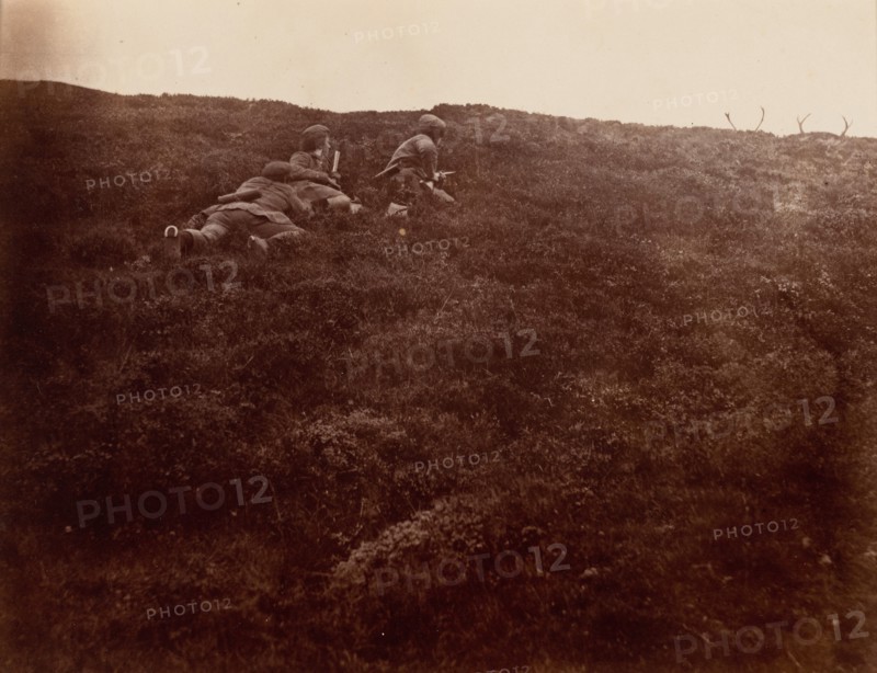 Horace and Edward Stalking Stags, 1856.